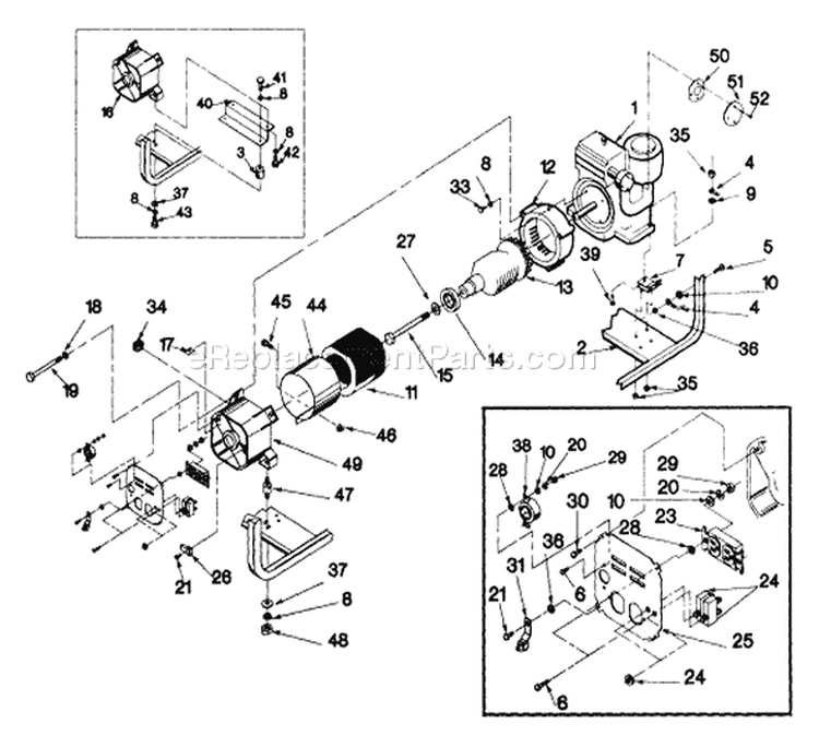 Page B Diagram and Parts List for 9321-1  Briggs and Stratton Generator
